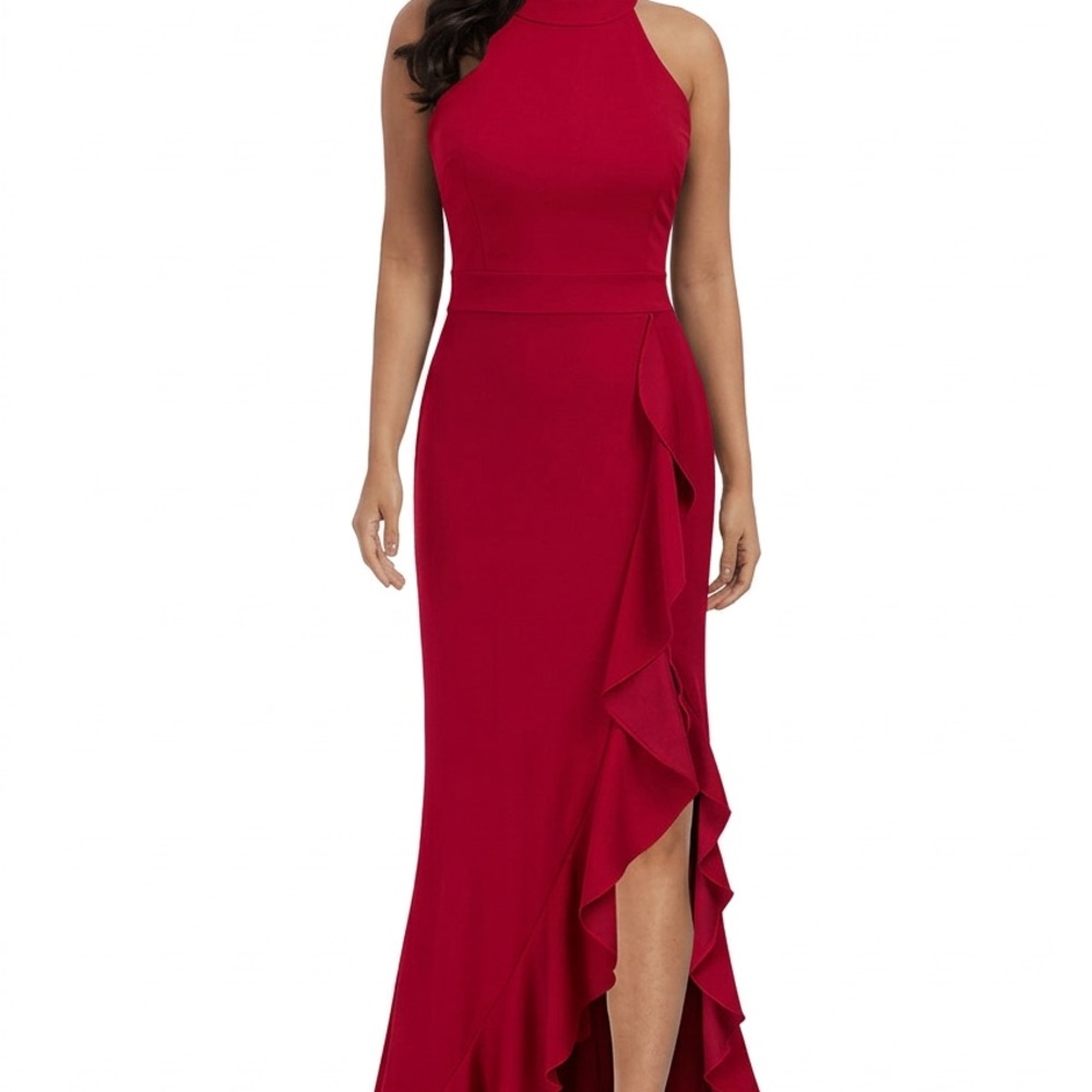 Elegant Red Sleeveless Dress